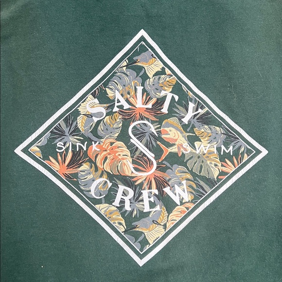 Salty Crew Boys Green Sweatshirt Size Medium - Picture 5 of 7